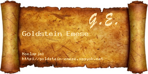 Goldstein Emese névjegykártya